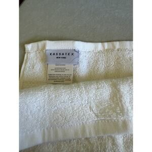 Pack of 2 Kassatex White Cotton Luxury Washcloths - New